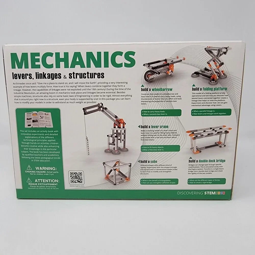Engino STEM Construction Toy Kids 8+ Mechanics Levers Linkages Structures